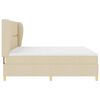vidaXL Boxspringbett mit Matratze Dunkelgrau 90x190 cm Creme Stoff