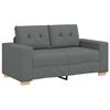 vidaXL Sofa 3 pcs Dunkelgrau 221 x 80 x 80 cm Leinenmischgewebe