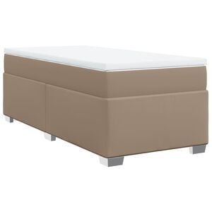 vidaXL Boxspringbett mit Matratze Cappuccino-Braun 80x200cm Kunstleder