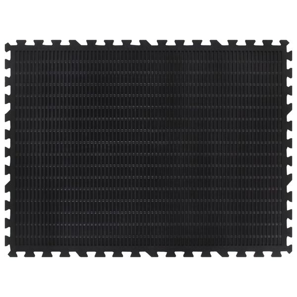 vidaXL Gummi-Bodenfliese Schwarz 12 mm 90x120 cm