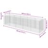 vidaXL Gabionen-Hochbeet Verzinkter Stahl 450&times;90&times;100 cm