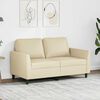 vidaXL 2-Sitzer-Sofa Creme 120 cm Kunstleder