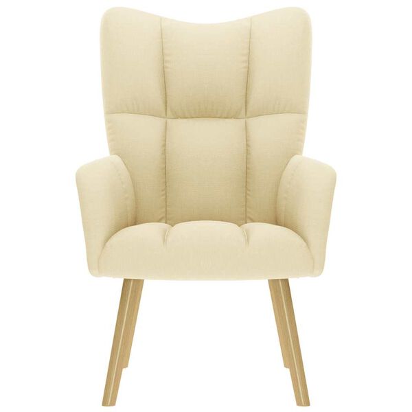 vidaXL Relaxsessel Creme Stoff