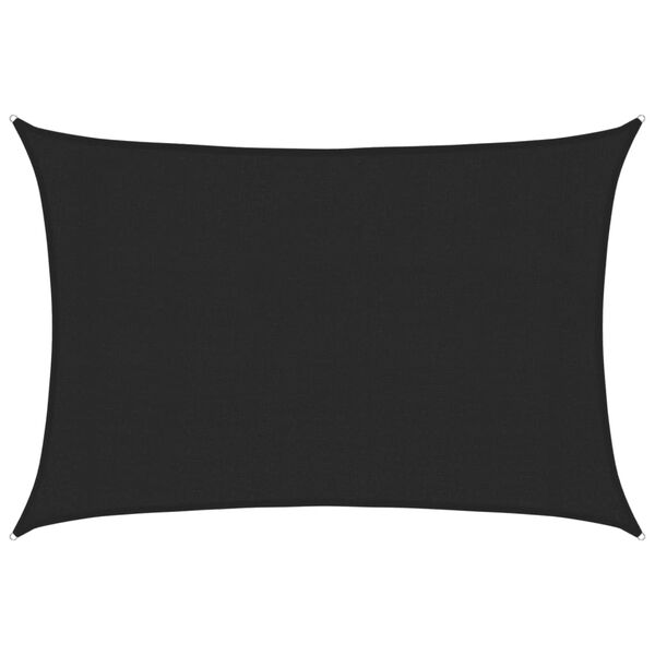 vidaXL Sonnensegel 160 g/m&sup2; Schwarz 3x4 m HDPE