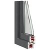vidaXL Kellerfenster RISOR 120x60 cm Dreh Kipp DIN Links Anthrazit
