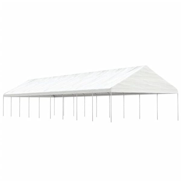 vidaXL Pavillon mit Dach Wei&szlig; 20,07x5,88x3,75 m Polyethylen