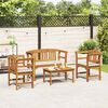 vidaXL Gartenrosen-Lounge-Set 4 pcs Natur Massivholz Akazie