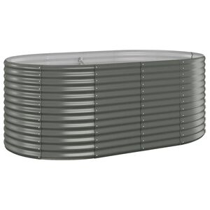 vidaXL Hochbeet Verzinkter Stahl 175x100x68 cm Grau