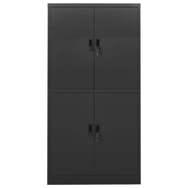 vidaXL B&uuml;roschrank Anthrazit 90x40x180 cm Stahl