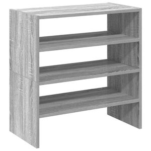 vidaXL Schuhregale 2 Stk. Stapelbar Grau Sonoma 60x30x30,5 cm