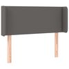 vidaXL Kopfteil mit Ohren Grau 83x16x78/88 cm Kunstleder