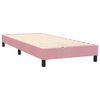 vidaXL Boxspringbett mit Matratze & LED Rosa 80x220 cm Samt