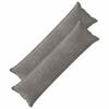vidaXL Kissenbezug 2 pcs HOUTEN Dunkelgrau 40 x 145 cm Chenille-Stoff