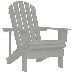vidaXL Gartenstuhl Holz Grau