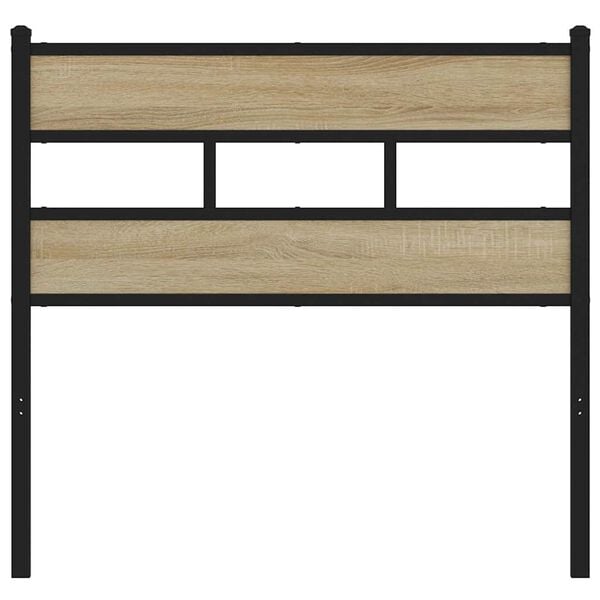 vidaXL Kopfteil Sonoma-Eiche 90 cm Eisen und Holzwerkstoff