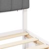 vidaXL Bettgestell mit gepolstertem Kopfteil Hellgrau 140 x 190 cm