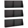 vidaXL St&uuml;tzmauer 6 stk. 60 x 12 x 30 cm Stahl Schwarz