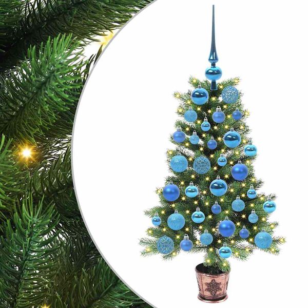 vidaXL Weihnachtsbaum mit 150 LEDs mit Ständer Grün 90 cm PE