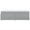 vidaXL Boxspringbett mit Matratze Hellgrau 80x200 cm Stoff