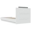 vidaXL Bettgestell mit Kopfteil Weiß 90x200 cm Holzwerkstoff