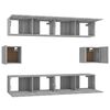 vidaXL 6-tlg. TV-Schrank-Set Grau Sonoma Holzwerkstoff
