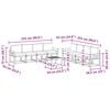 vidaXL Outdoor-Sofagarnitur 9 pcs Natur und Creme Massivholz Akazie
