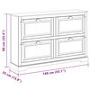 vidaXL Schuhschrank 140 x 35 x 90 cm Massivholz Akazie