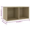 vidaXL TV-Schränke 2 Stk. Sonoma-Eiche 72x35x36,5 cm Holzwerkstoff