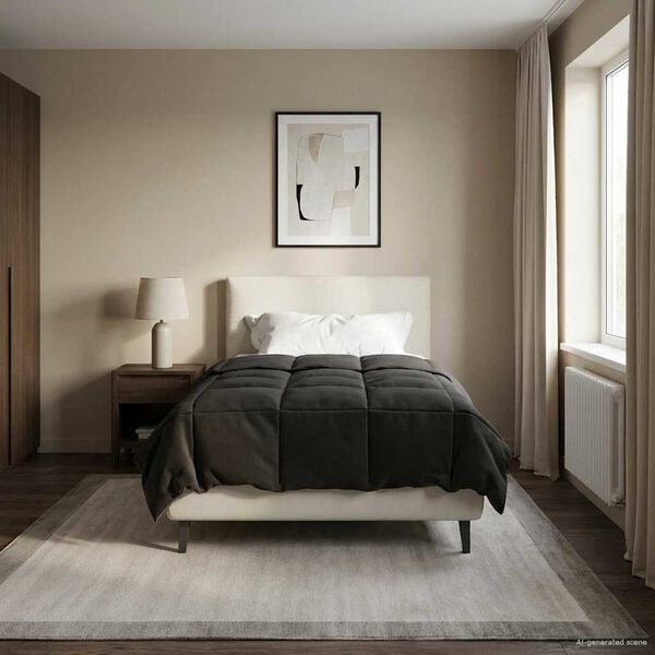 vidaXL Ganzjahresbettdecke Anthrazit 135 x 220 cm Mikrofaser