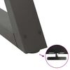 vidaXL Esstisch Beine 2 St&uuml;ck Anthrazit 80x(72-73,3) cm Stahl