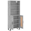 vidaXL Highboard Betongrau 69,5x34x180 cm Holzwerkstoff