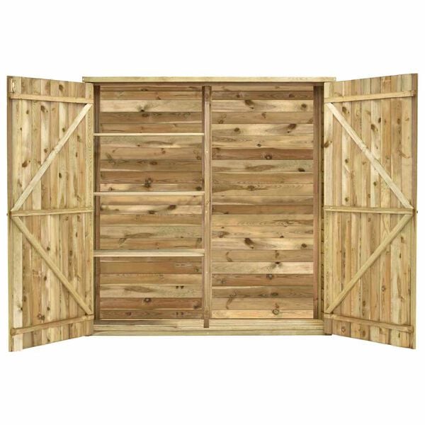 vidaXL Garten-Ger&auml;teschuppen 163x50x171 cm Kiefernholz Impr&auml;gniert