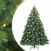 vidaXL K&uuml;nstlicher Weihnachtsbaum mit 300 LEDs Gr&uuml;n 210 cm PE und PVC