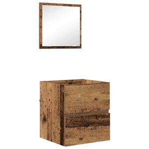 vidaXL Badezimmerschrank Altholz 41 x 38,5 x 45 cm Holzwerkstoff
