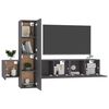 vidaXL 5-tlg. TV-Schrank-Set Grau Holzwerkstoff