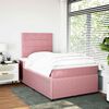vidaXL Boxspringbett mit Matratze Rosa 120x200 cm Samt
