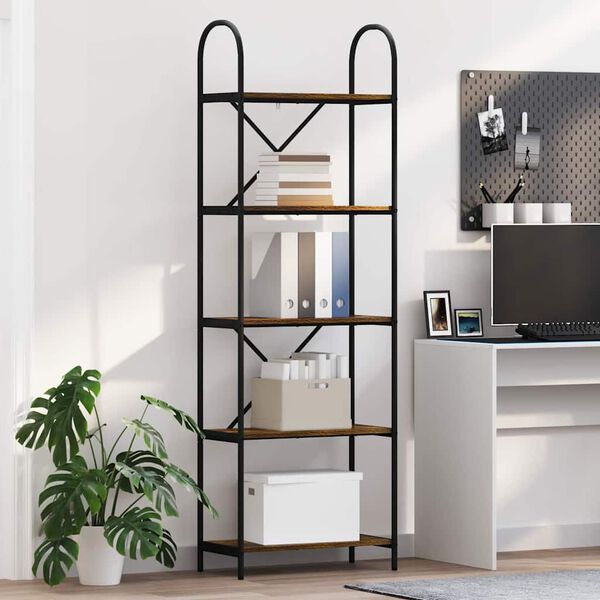 vidaXL B&uuml;cherregal Ger&auml;ucherte Eiche 60 x 30 x 183 cm Holzwerkstoff