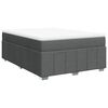 vidaXL Boxspringbett mit Matratze Dunkelgrau 140x190 cm Stoff