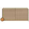 vidaXL Gartentruhe mit Rollen Beige 283L Poly Rattan