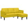 vidaXL Sofa Set mit Kissen 2 pcs Gelb Polyester