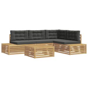 vidaXL 5 St&uuml;ck Outdoor-Sofagarnitur Polyester Wei&szlig;
