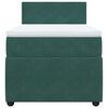 vidaXL Boxspringbett mit Matratze Dunkelgr&uuml;n 100x200 cm Samt