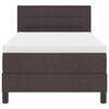 vidaXL Boxspringbett mit Matratze Dunkelbraun 90 x 190 cm Stoff