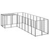 vidaXL Hundezwinger Schwarz 6,05 m&sup2; Stahl
