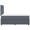 vidaXL Boxspringbett mit Matratze Dunkelgrau 120x200 cm Samt