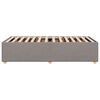 vidaXL Bettgestell ohne Matratze Taupe 90x200 cm Stoff