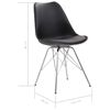 vidaXL Esszimmerst&uuml;hle 2 Stk. Schwarz Kunstleder