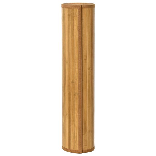 vidaXL Teppich Rechteckig Natur 80x400 cm Bambus
