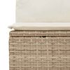 vidaXL 7-tlg. Garten-Sofagarnitur mit Kissen Beige Poly Rattan Akazie