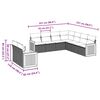vidaXL 9-tlg. Garten-Sofagarnitur mit Kissen Schwarz Poly Rattan